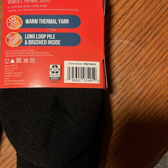 West loop insulated thermal socks. Women. Size 5-9 - Picture 3 of 3